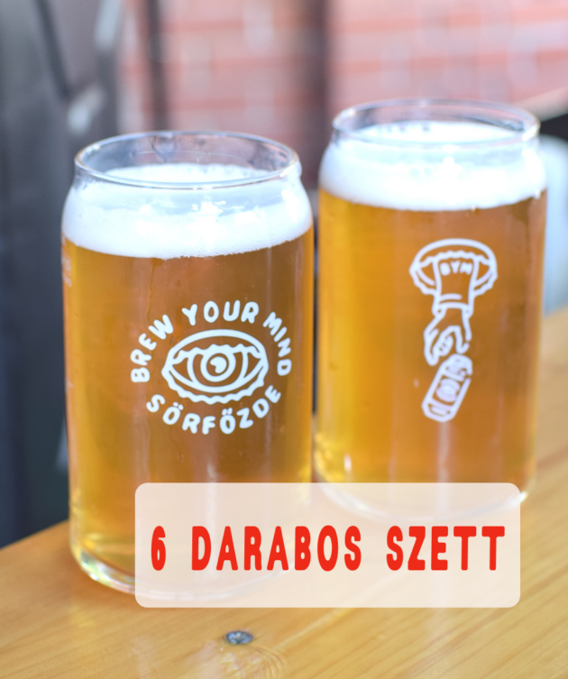 BYM logós pohár 4 dl - 6 db-os szett